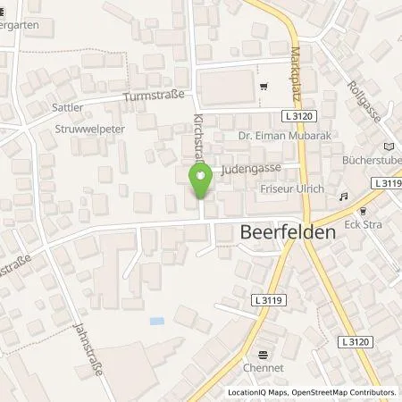 Standortübersicht der Tankstelle Entega Plus GmbH in 64743 Oberzent