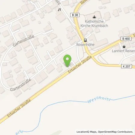 Standortübersicht der Tankstelle Entega Plus GmbH in 64658 Fürth (Krumbach)