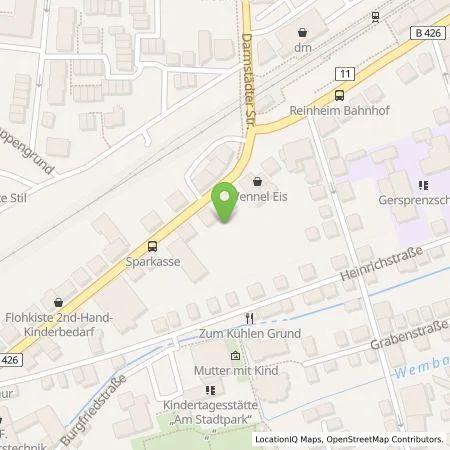 Standortübersicht der Tankstelle Entega Plus GmbH in 64354 Reinheim