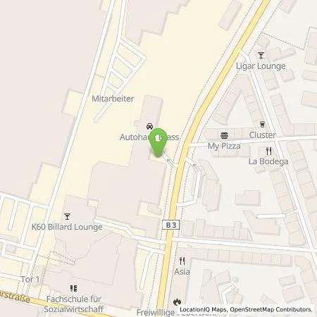 Standortübersicht der Tankstelle Entega Plus GmbH in 64293 Darmstadt