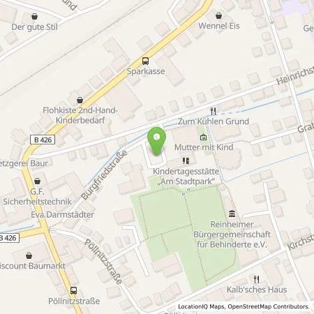 Standortübersicht der Tankstelle Entega Plus GmbH in 64354 Reinheim