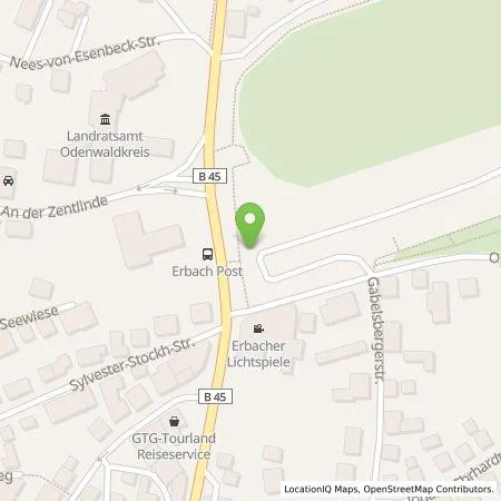 Standortübersicht der Tankstelle Entega Plus GmbH in 64711 Erbach