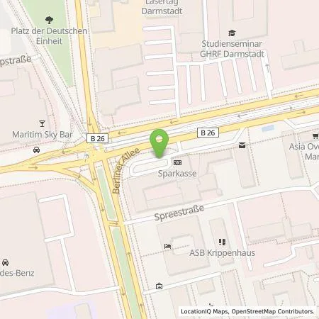 Standortübersicht der Tankstelle Entega Plus GmbH in 64295 Darmstadt