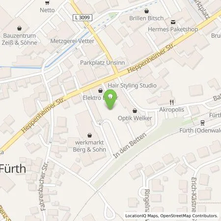 Standortübersicht der Tankstelle Entega Plus GmbH in 64658 Fürth