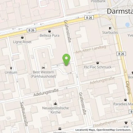 Standortübersicht der Tankstelle Entega Plus GmbH in 64283 Darmstadt