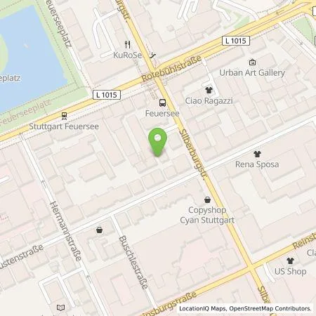 Standortübersicht der Tankstelle Stadtwerke Stuttgart GmbH in 70178 Stuttgart