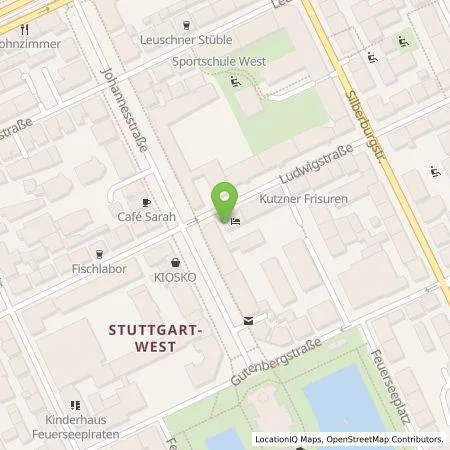 Standortübersicht der Tankstelle Stadtwerke Stuttgart GmbH in 70176 Stuttgart