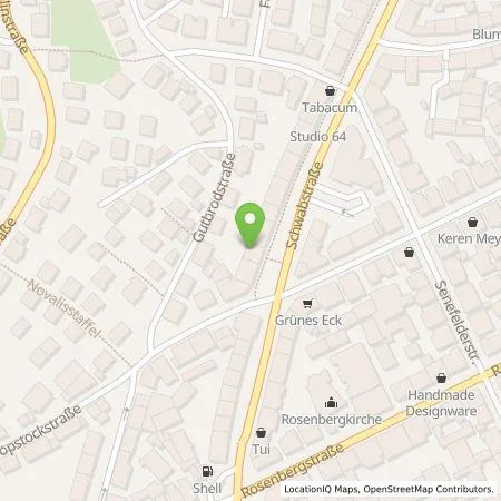 Standortübersicht der Tankstelle Stadtwerke Stuttgart GmbH in 70193 Stuttgart