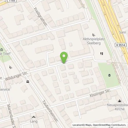 Standortübersicht der Tankstelle Stadtwerke Stuttgart GmbH in 70372 Stuttgart