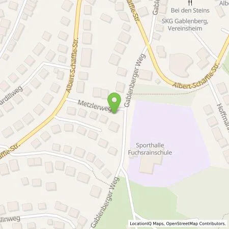 Standortübersicht der Tankstelle Stadtwerke Stuttgart GmbH in 70186 Stuttgart