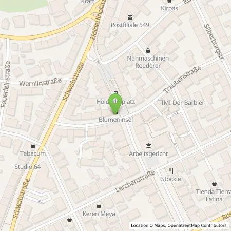 Standortübersicht der Tankstelle Stadtwerke Stuttgart GmbH in 70176 Stuttgart