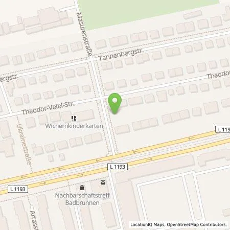 Standortübersicht der Tankstelle Stadtwerke Stuttgart GmbH in 70374 Stuttgart