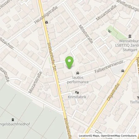 Standortübersicht der Tankstelle Stadtwerke Stuttgart GmbH in 70180 Stuttgart