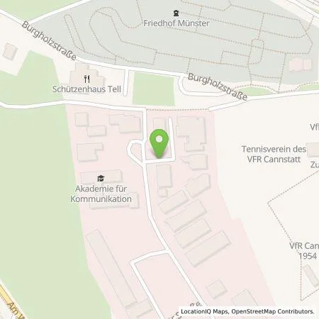 Standortübersicht der Tankstelle Stadtwerke Stuttgart GmbH in 70376 Stuttgart