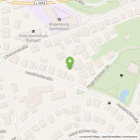 Standortübersicht der Tankstelle Stadtwerke Stuttgart GmbH in 70184 Stuttgart