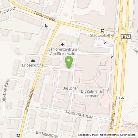 Standortübersicht der Tankstelle Stadtwerke Stuttgart GmbH in 70191 Stuttgart