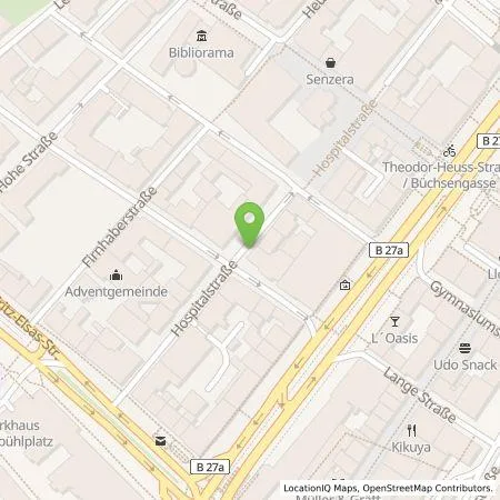 Standortübersicht der Tankstelle Stadtwerke Stuttgart GmbH in 70174 Stuttgart