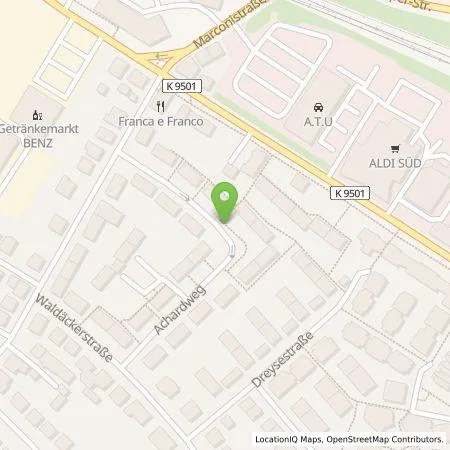 Standortübersicht der Tankstelle Stadtwerke Stuttgart GmbH in 70435 Stuttgart