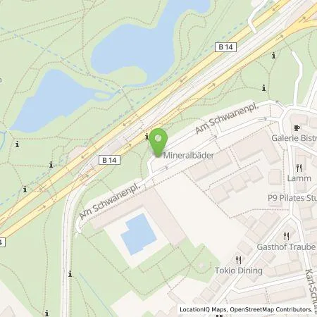 Standortübersicht der Tankstelle Stadtwerke Stuttgart GmbH in 70190 Stuttgart