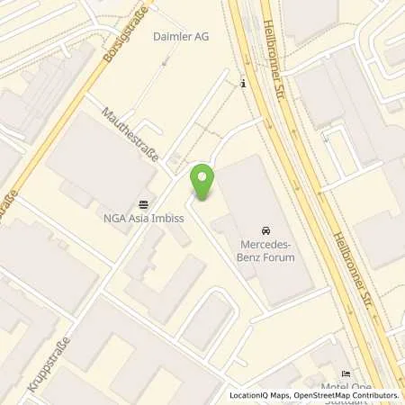 Standortübersicht der Tankstelle Mercedes- Benz AG - Niederlassung Stuttgart in 70469 Stuttgart