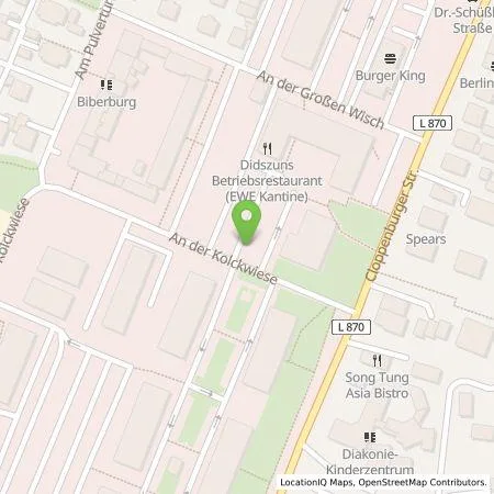 Standortübersicht der Tankstelle EWE Go GmbH in 26133 Oldenburg