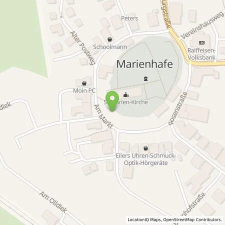 Standortübersicht der Tankstelle EWE Go GmbH in 26529 Marienhafe