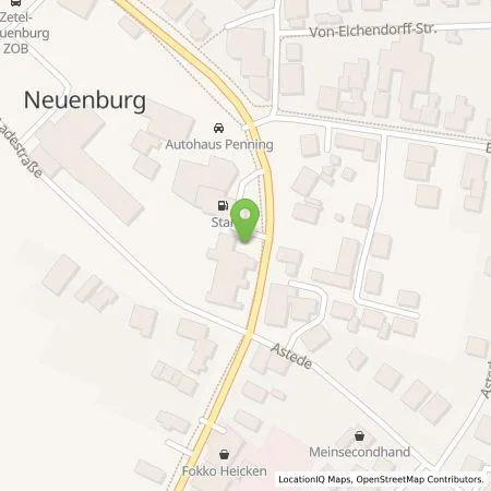 Standortübersicht der Tankstelle EWE Go GmbH in 26340 Neuenburg