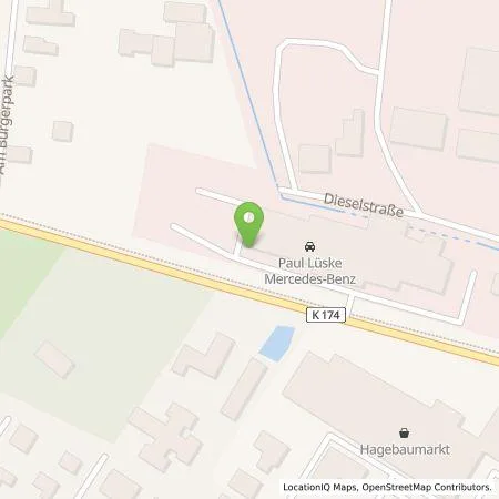 Standortübersicht der Tankstelle EWE Go GmbH in 49661 Cloppenburg