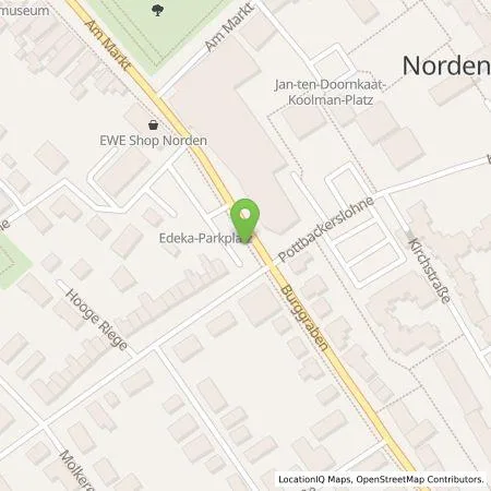 Standortübersicht der Tankstelle EWE Go GmbH in 26506 Norden