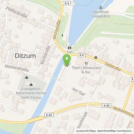 Standortübersicht der Tankstelle EWE Go GmbH in 26844 Jemgum