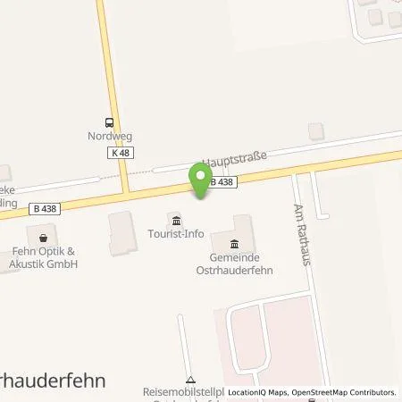 Standortübersicht der Tankstelle EWE Go GmbH in 26842 Ostrhauderfehn