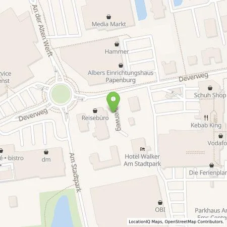 Standortübersicht der Tankstelle EWE Go GmbH in 26817 Papenburg