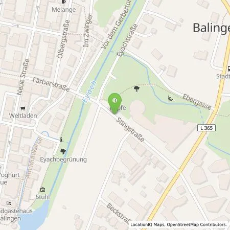 Standortübersicht der Tankstelle EWE Go GmbH in 72336 Balingen