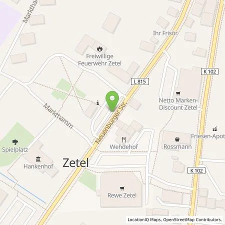 Standortübersicht der Tankstelle EWE Go GmbH in 26340 Zetel