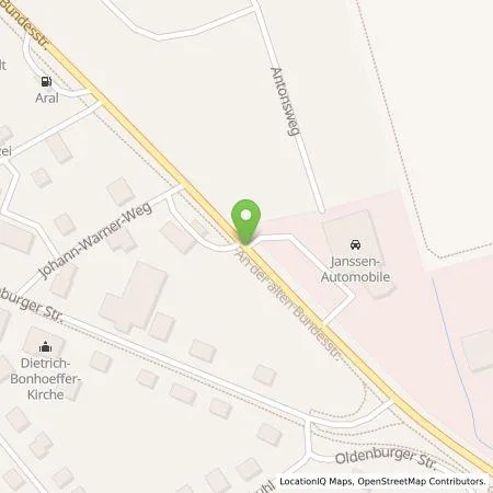 Standortübersicht der Tankstelle EWE Go GmbH in 26419 Schortens