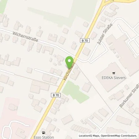 Standortübersicht der Tankstelle EWE Go GmbH in 26871 Papenburg