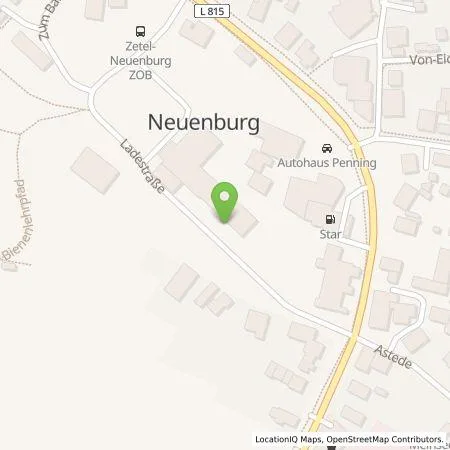 Standortübersicht der Tankstelle EWE Go GmbH in 26340 Neuenburg