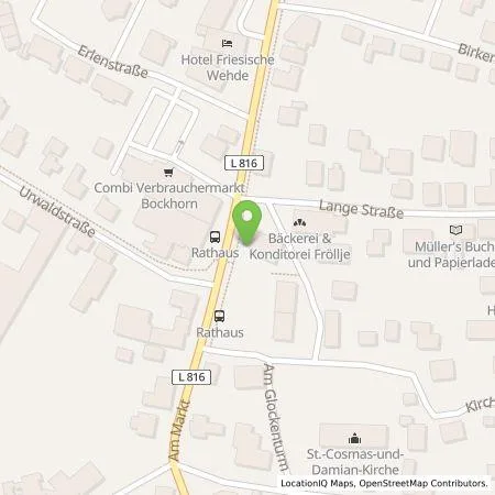 Standortübersicht der Tankstelle EWE Go GmbH in 26345 Bockhorn