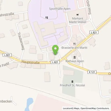 Standortübersicht der Tankstelle EWE Go GmbH in 26689 Apen