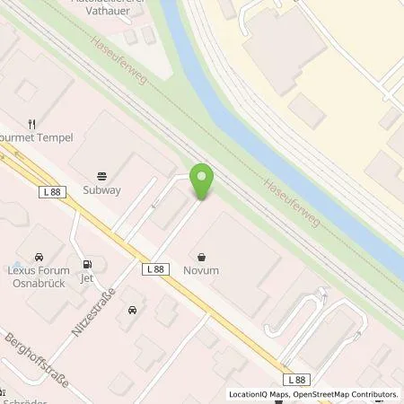 Standortübersicht der Tankstelle EWE Go GmbH in 49090 Osnabrück