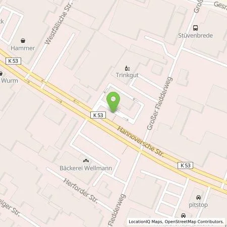 Standortübersicht der Tankstelle EWE Go GmbH in 49084 Osnabrück