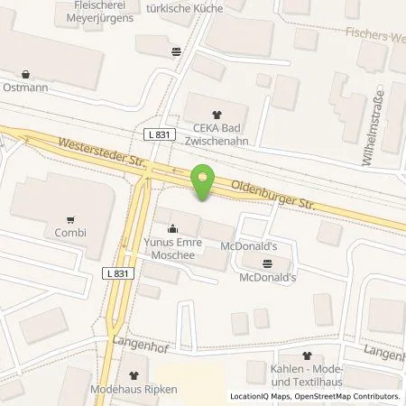 Standortübersicht der Tankstelle EWE Go GmbH in 26160 Bad Zwischenahn