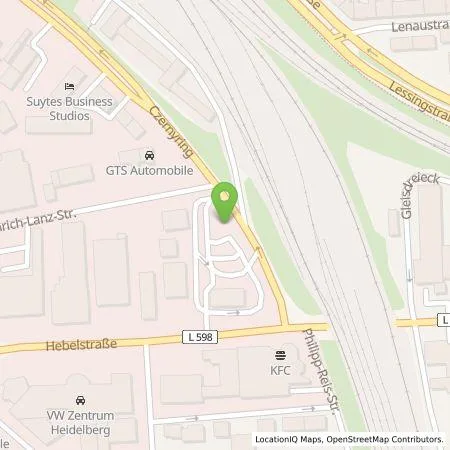 Standortübersicht der Tankstelle EWE Go GmbH in 69115 Heidelberg