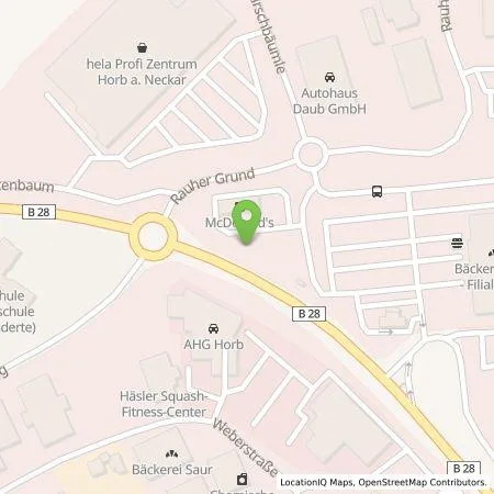 Standortübersicht der Tankstelle EWE Go GmbH in 72160 Horb am Neckar