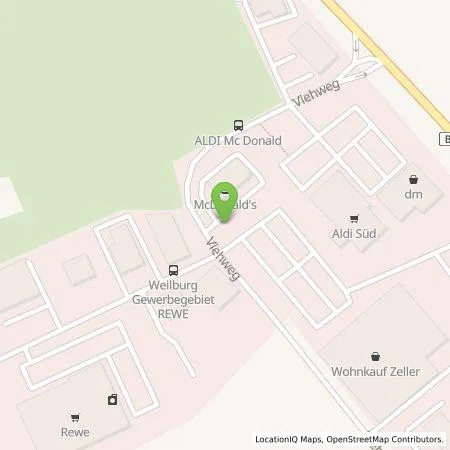 Standortübersicht der Tankstelle EWE Go GmbH in 35781 Weilburg