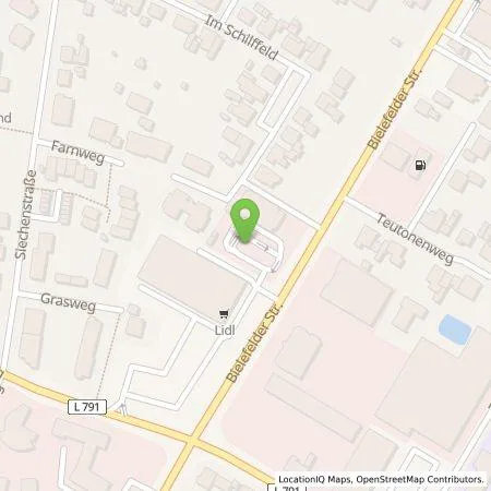 Standortübersicht der Tankstelle EWE Go GmbH in 33378 Rheda-Wiedenbrück