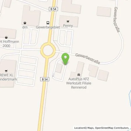 Standortübersicht der Tankstelle EWE Go GmbH in 56477 Rennerod