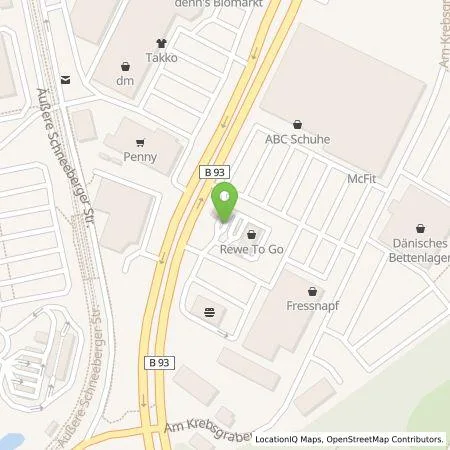 Standortübersicht der Tankstelle EWE Go GmbH in 08056 Zwickau