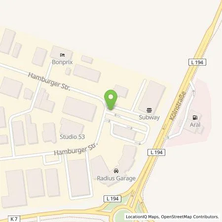 Standortübersicht der Tankstelle EWE Go GmbH in 50321 Brühl