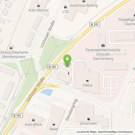 Standortübersicht der Tankstelle EWE Go GmbH in 29451 Dannenberg